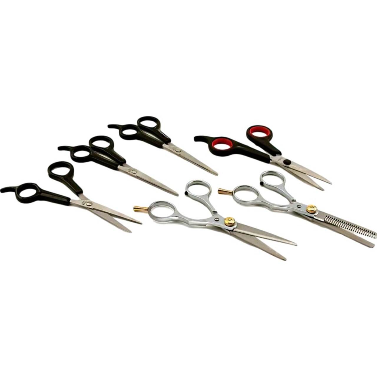 5 Hair Cutting Scissors & Thinning Shears Barber Stylist Styling Tools